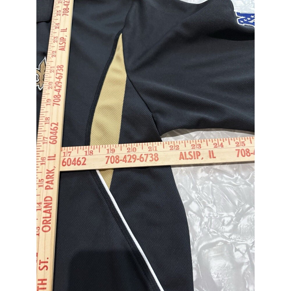 NFL Team Apparel New Orleans Saints NFL Football Polo Shirt Black/Gold - L - Picture 7 of 8